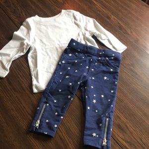 🦋3 for $10🦋 Star pants and tee outfit - 12-18mo